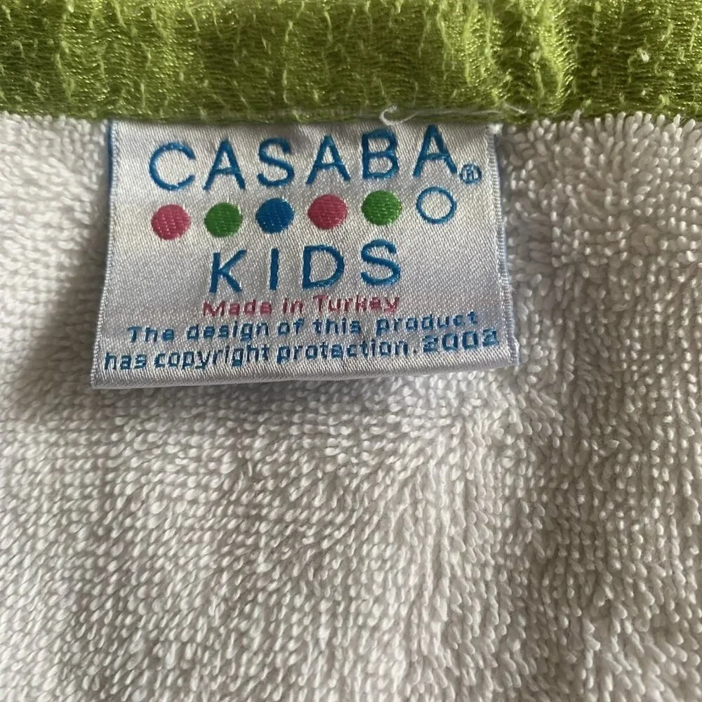Casaba Kids Animals Zebra Monkey Giraffe Palm Embroidered Towel Bath Set of 3